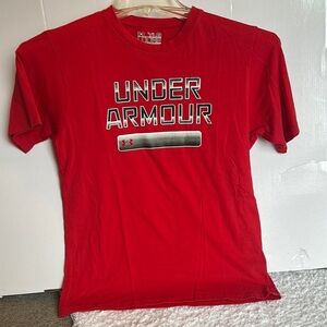 Under Armour Red Short Sleeve Tee Graphic Comfort